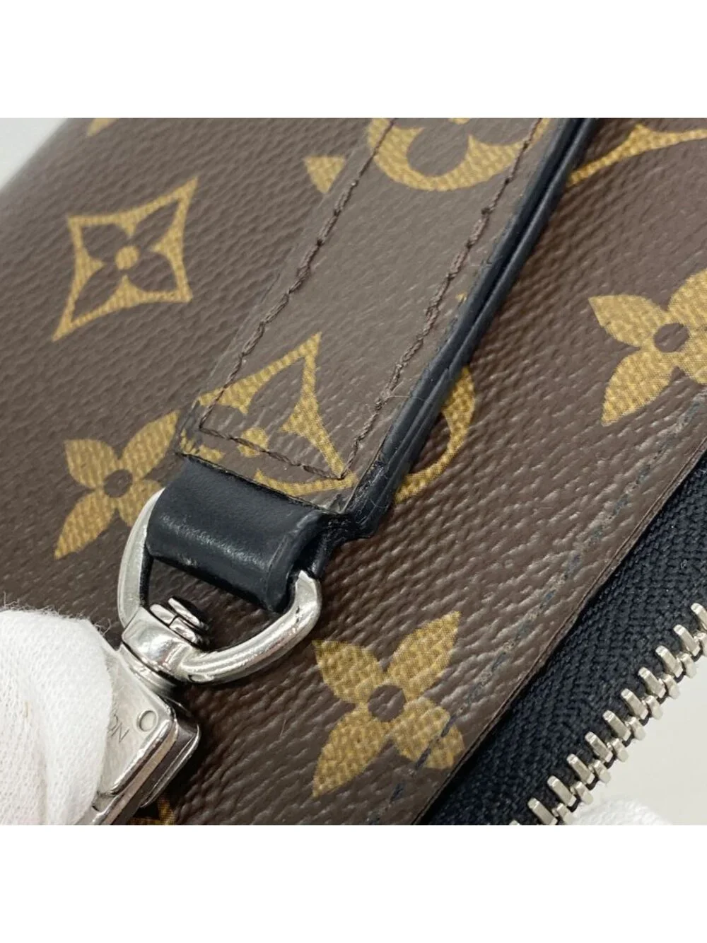 Louis Vuitton Wallet Monogram Macassar Zippy Dragonne Brown Black